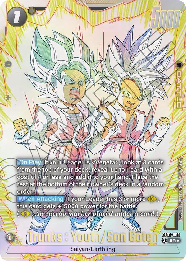 Trunks : Youth/Son Goten [Alternate Art] ST01-058 Prices | Dragon