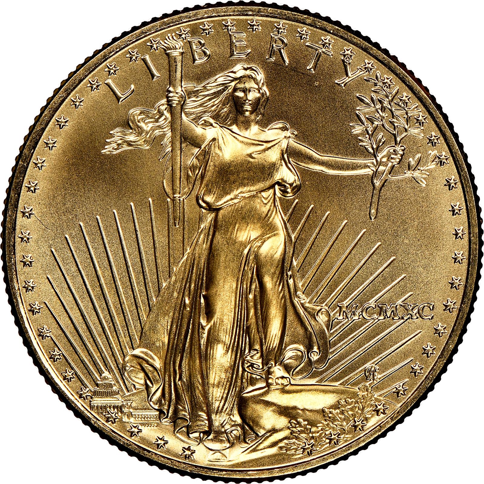 1990 Coins $25 American Gold Eagle