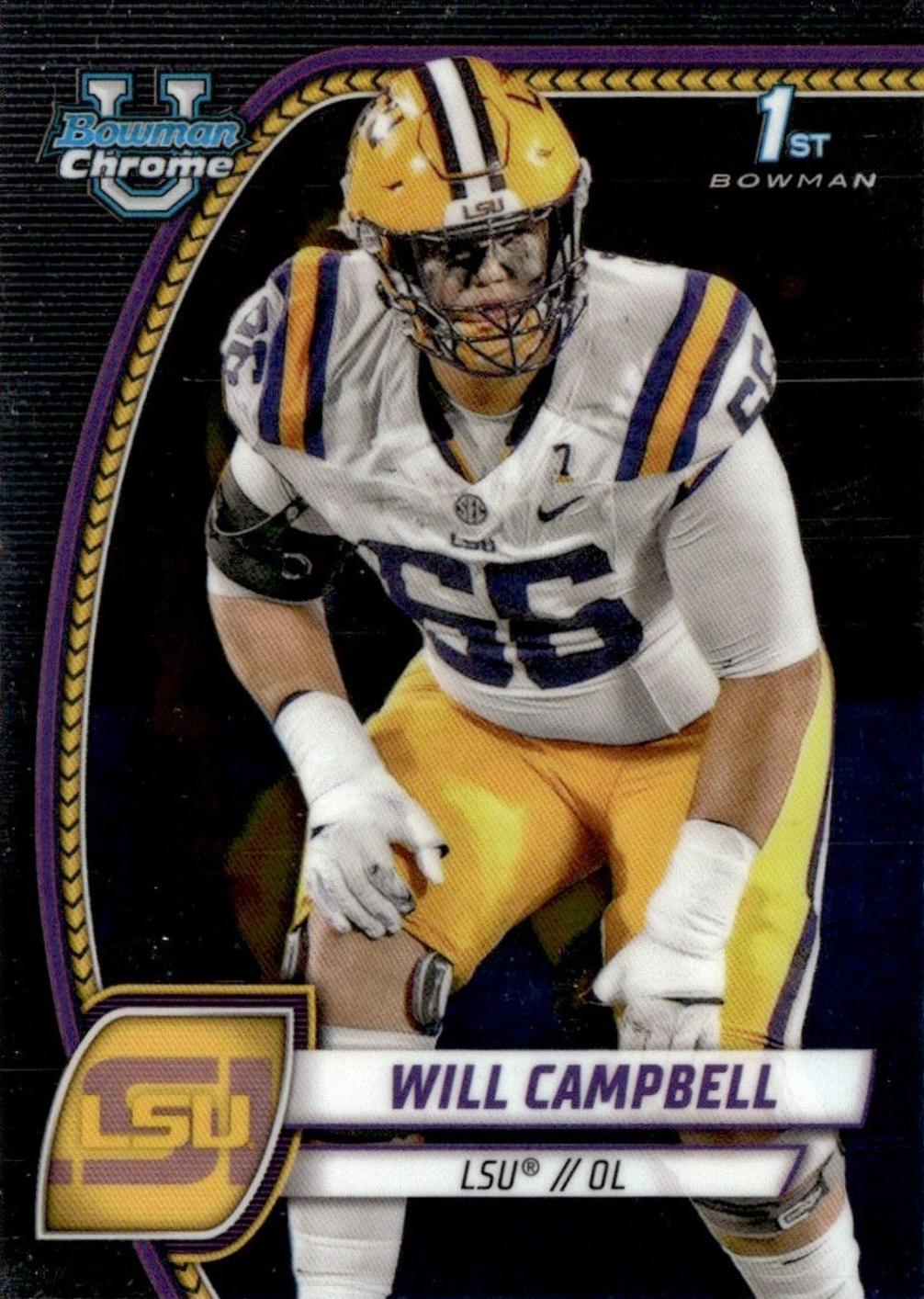 Will Campbell #181 Football Cards 2024 Bowman Chrome University