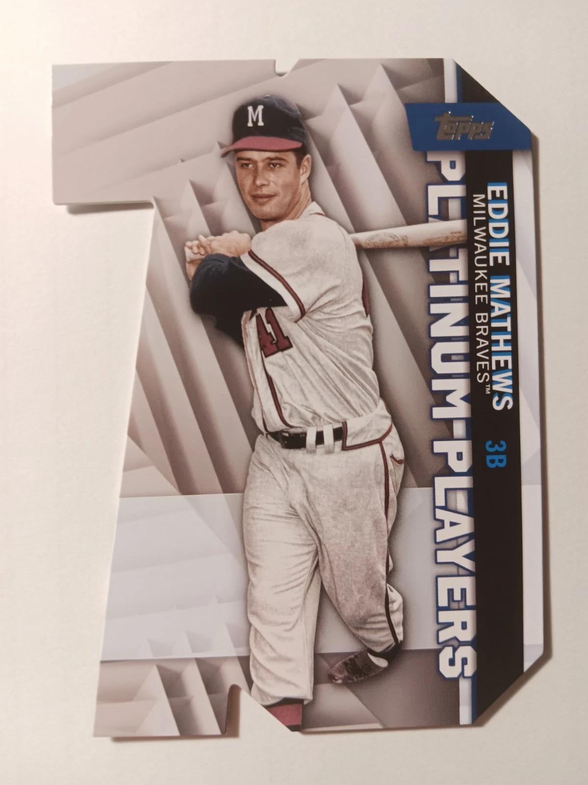Eddie Mathews #PDC-54 Baseball Cards 2021 Topps Update Platinum Players Die Cuts