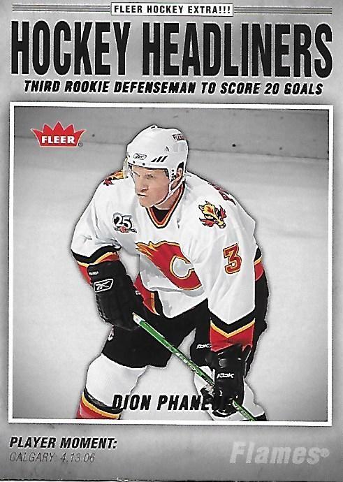 Dion Phaneuf #HL19 Hockey Cards 2006 Fleer Hockey Headliners
