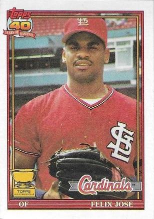 Felix Jose #368 Baseball Cards 1991 Topps