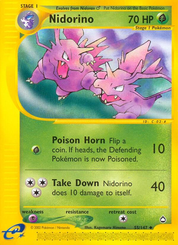 Nidorino #55 Pokemon Aquapolis