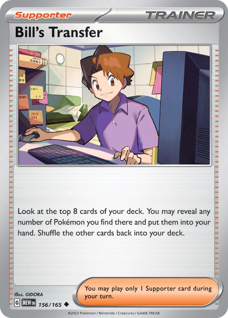 Bill's Transfer #156 Pokemon Scarlet & Violet 151