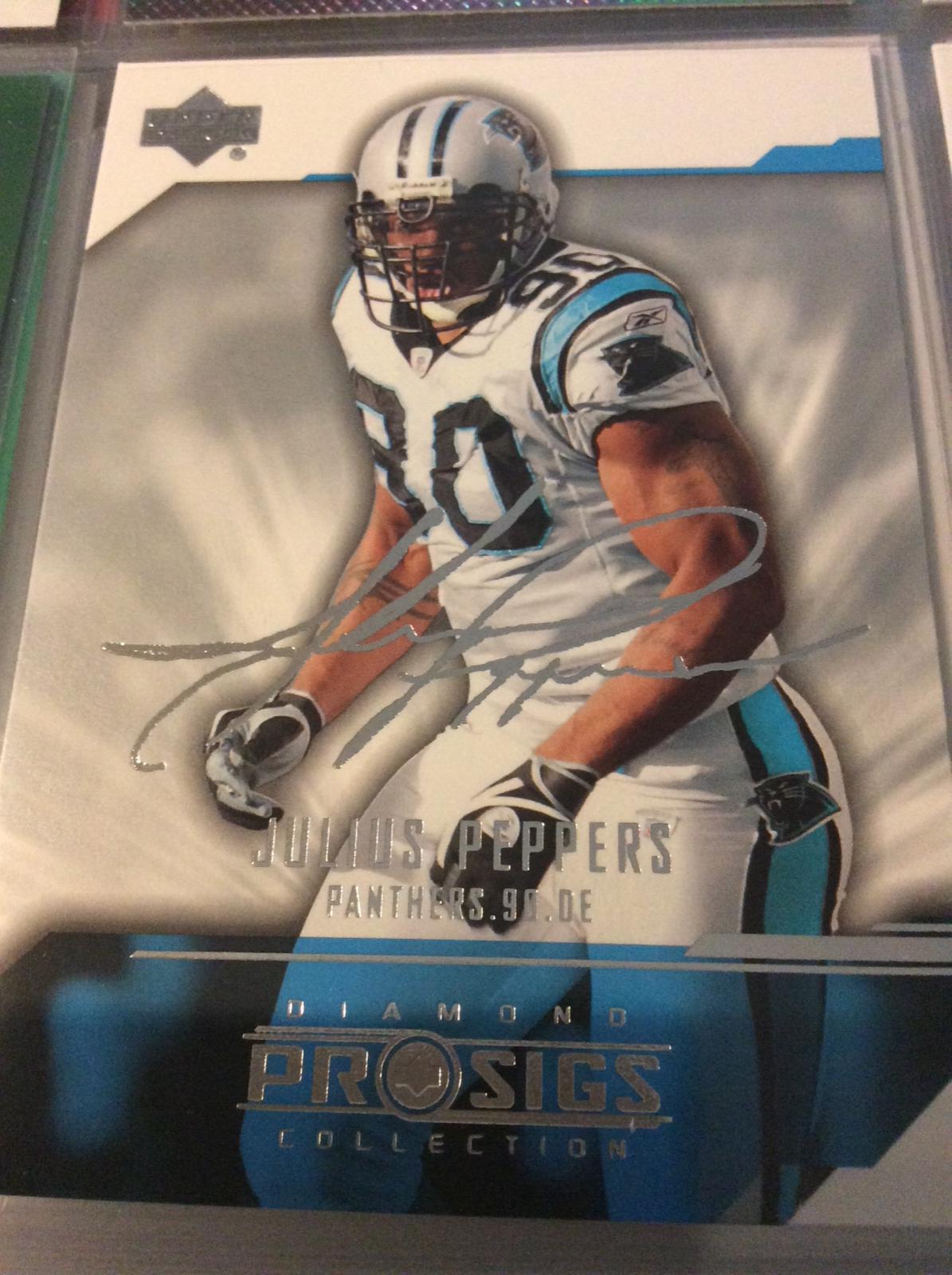 Julius Peppers #12 Football Cards 2004 Upper Deck Diamond Pro Sigs