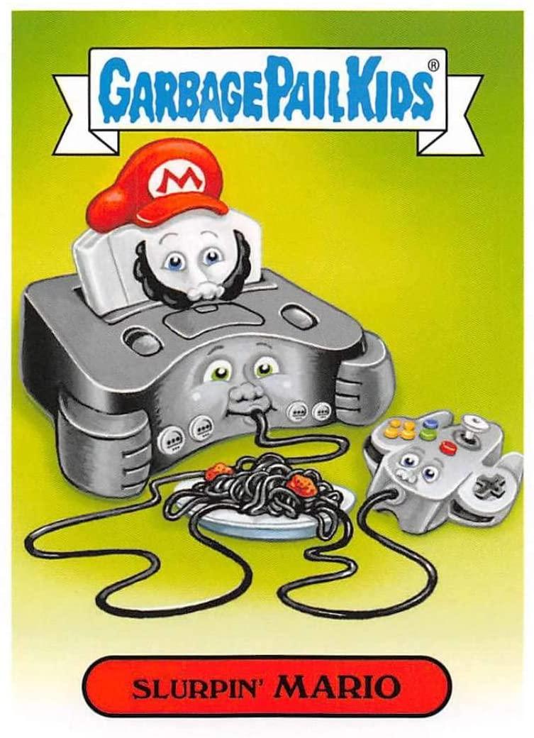 Slurpin' MARIO #5b Garbage Pail Kids We Hate the 90s