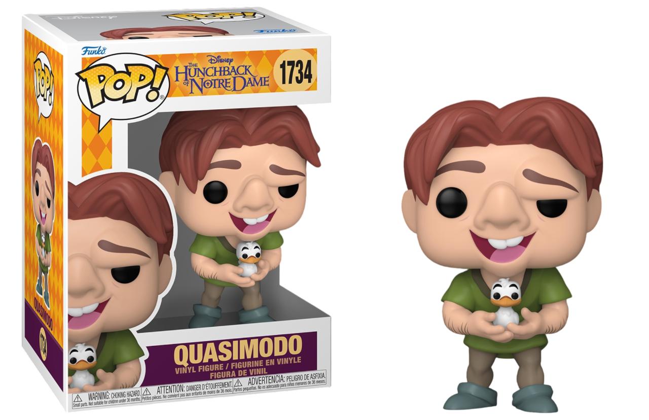 Quasimodo With Bird #1734 The Hunchback of Notre Dame Funko Pop box and figure