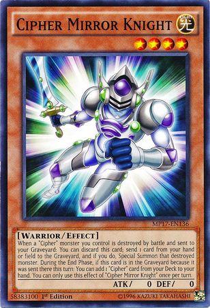 Cipher Mirror Knight MP17-EN136 YuGiOh 2017 Mega-Tin Mega Pack