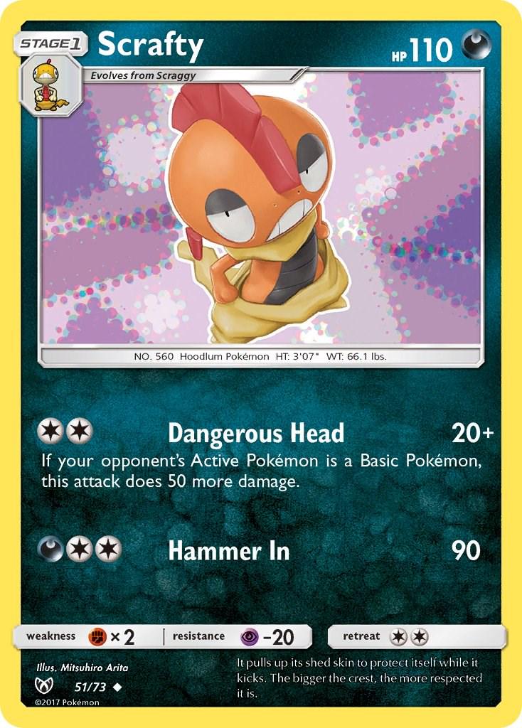 Scrafty #51 Pokemon Shining Legends