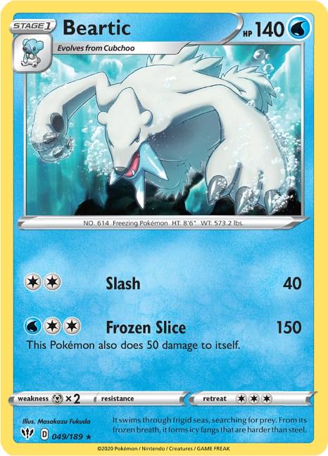 Beartic #49 Pokemon Darkness Ablaze