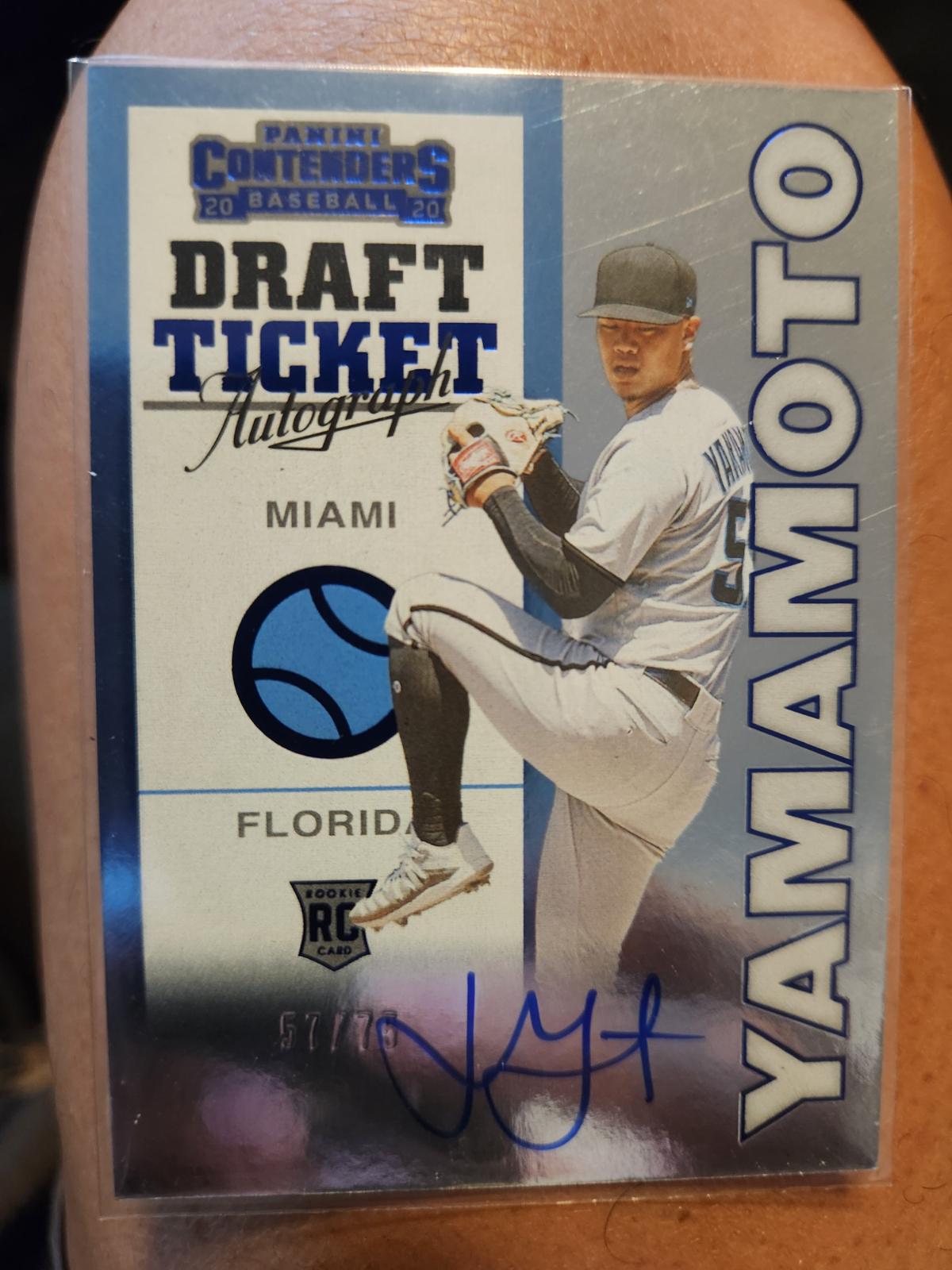 Jordan Yamamoto #98RT-JY Baseball Cards 2020 Panini Contenders Retro 1998 Rookie Ticket Autographs