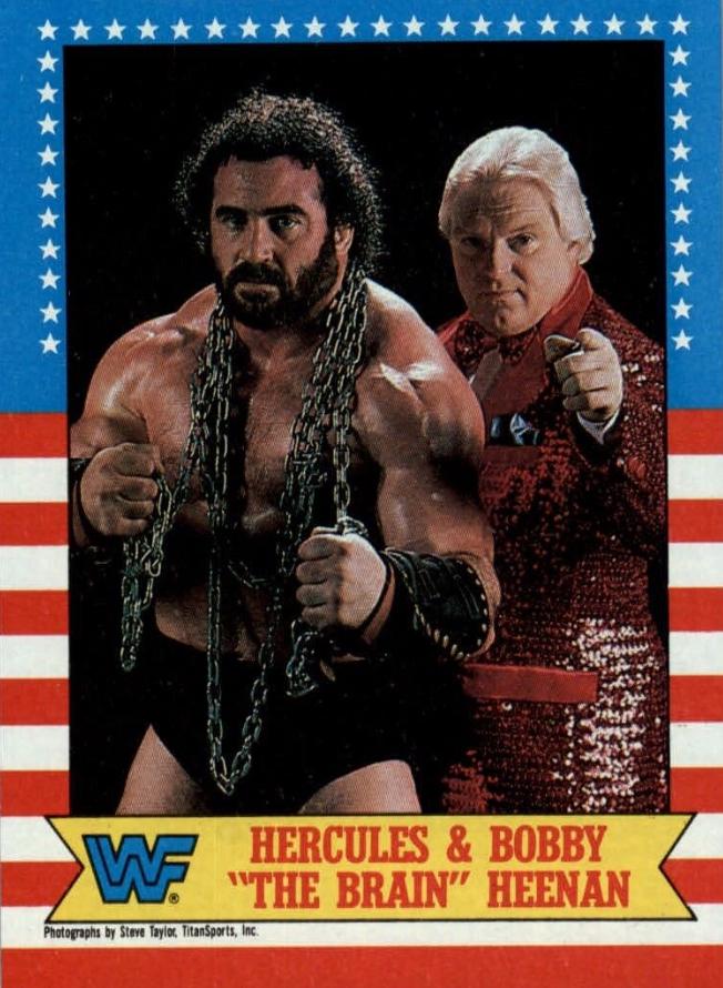 Hercules, Bobby Heenan #9 Wrestling Cards 1987 Topps WWF