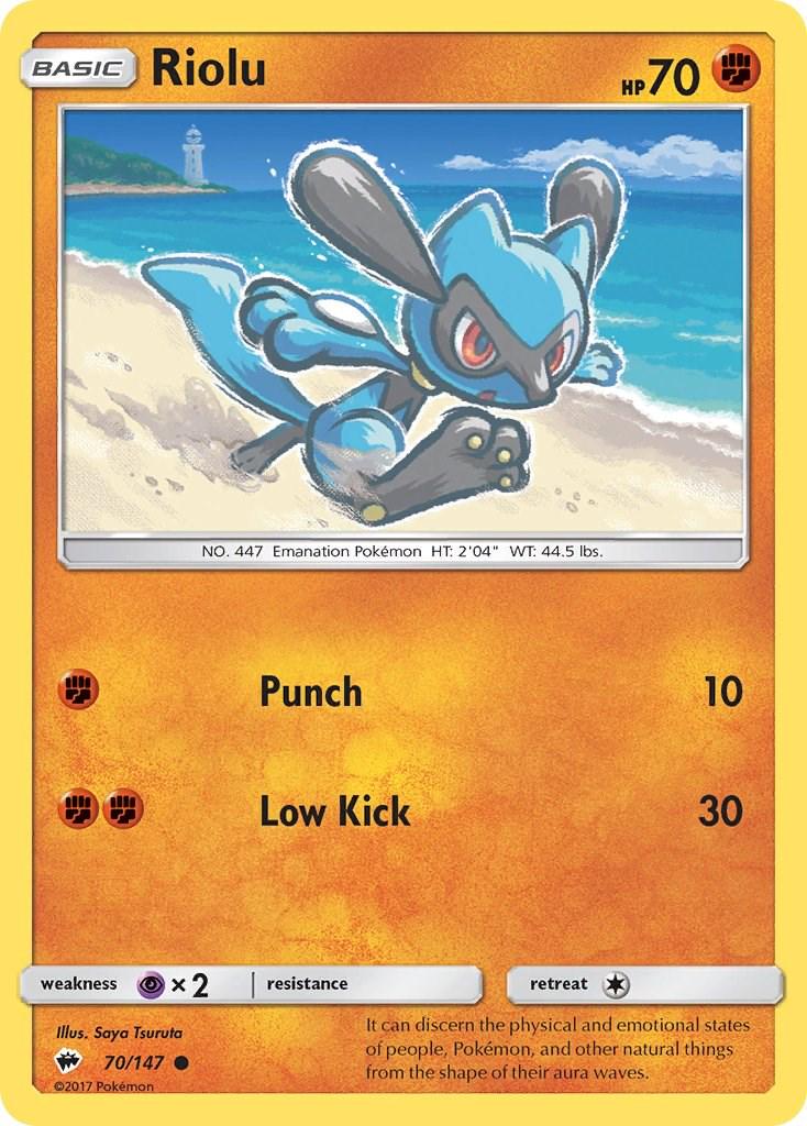 Riolu #70 Pokemon Burning Shadows