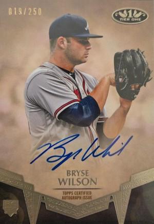 Bryse Wilson #BA-BWI Baseball Cards 2019 Topps Tier One Break Out Autographs