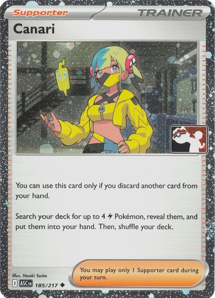 Canari [Prize Pack Cosmos Holo] #185 Pokémon Card from Pokemon Ascended Heroes Set 