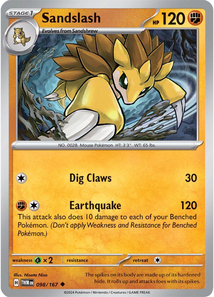 Sandslash #98 Pokemon Twilight Masquerade