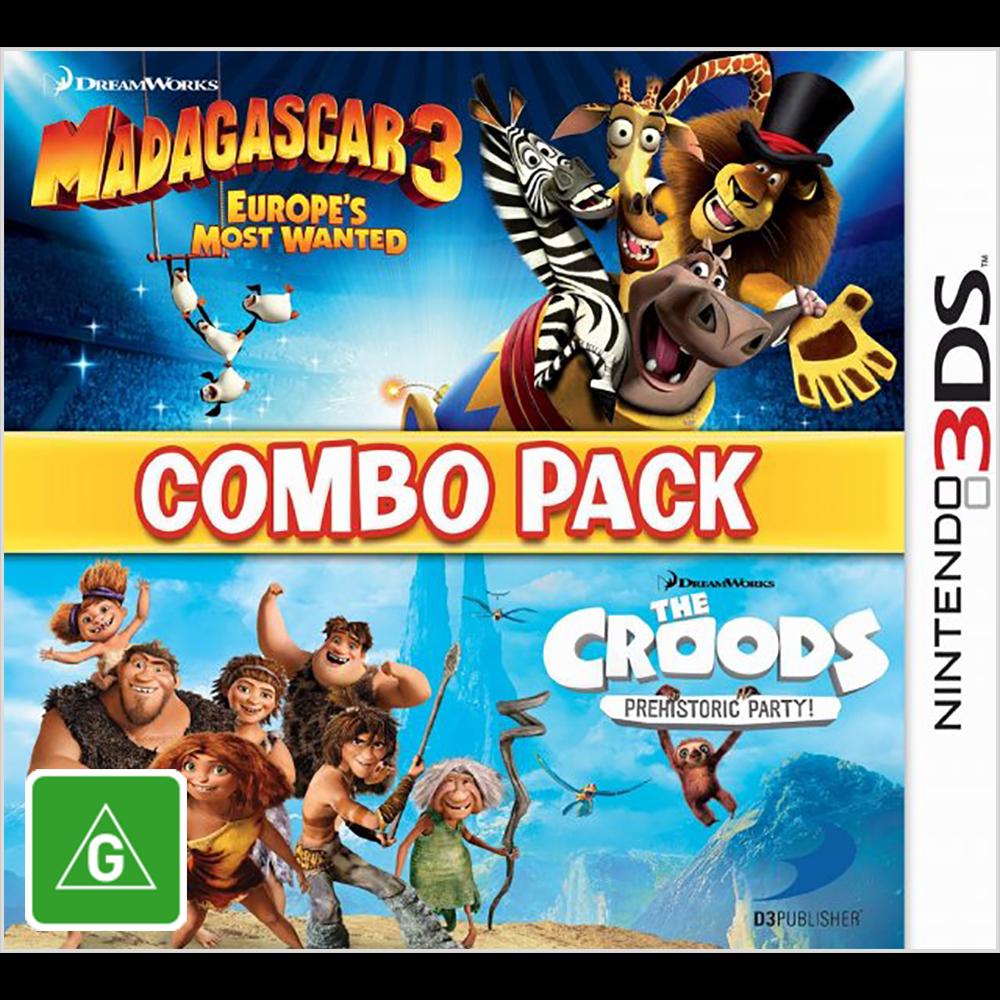 Madagascar 3: Europe's Most Wanted & The Croods: Prehistoric Party Combo Pack PAL Nintendo DS