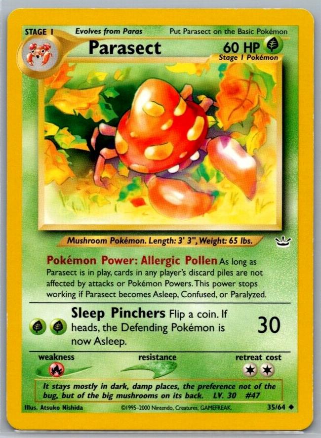 Parasect #35 Pokemon Neo Revelation