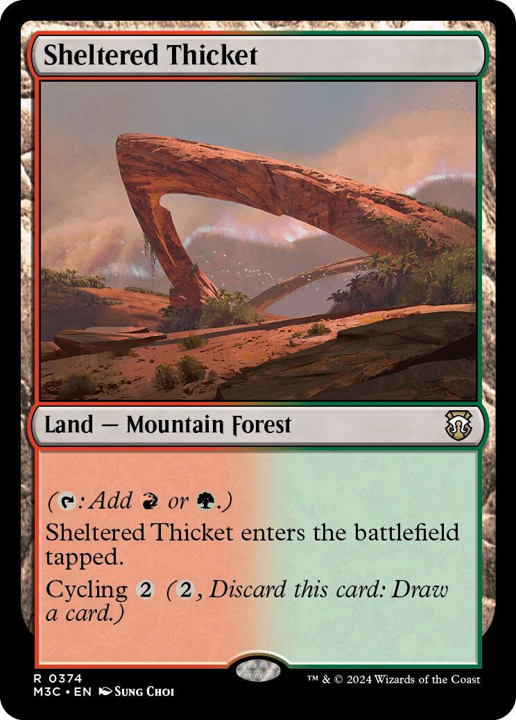 Sheltered Thicket [Foil] (Magic Modern Horizons 3 Commander)