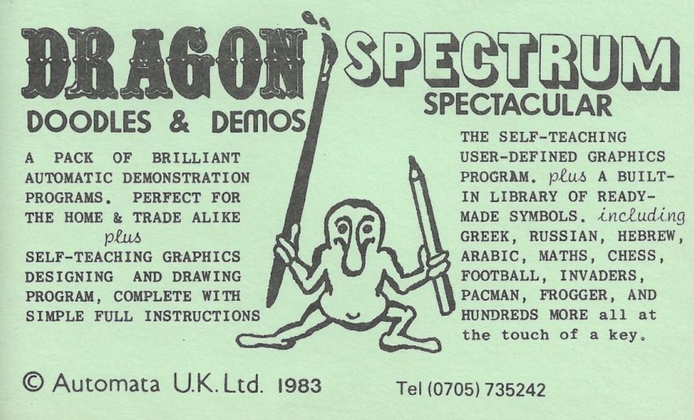 Dragon Doodles & Demos and Spectrum Spectacular ZX Spectrum