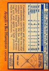 Back Of Card | Ike Hampton Baseball Cards 1978 Topps