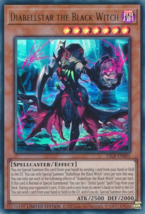 世界12枚限定　2024DisneyEpochスペシャルインサートカード Diabellstar the Black Witch 25LP-EN001 Prices | YuGiOh World