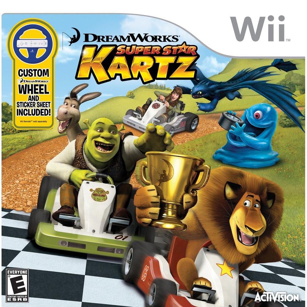 Dreamworks Super Star Kartz with Wheel Wii
