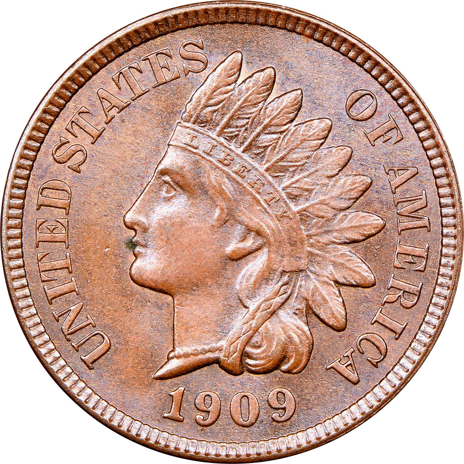 1909 Coins Indian Head Penny
