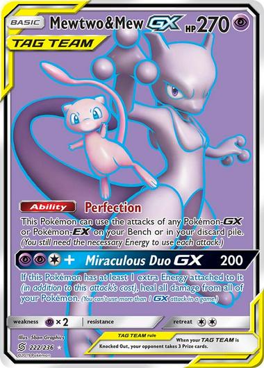 Mewtwo & Mew GX #222 Cover Art