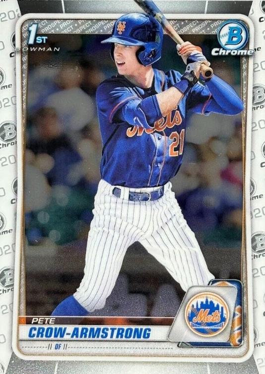 Pete Crow-Armstrong #BD-72 Baseball Cards 2020 Bowman Draft Chrome