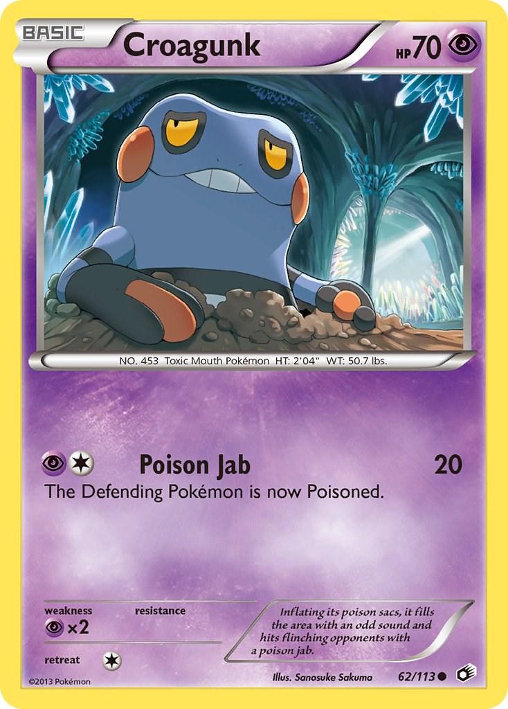 Croagunk #62 Pokemon Legendary Treasures
