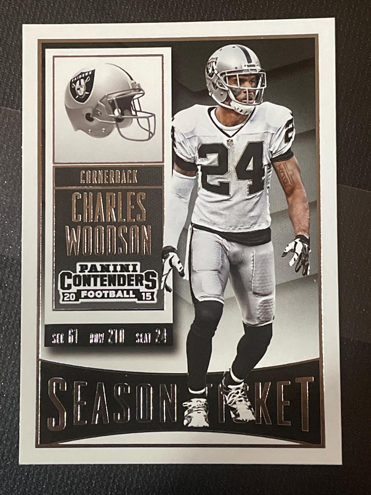 Charles Woodson #9 Football Cards 2015 Panini Contenders
