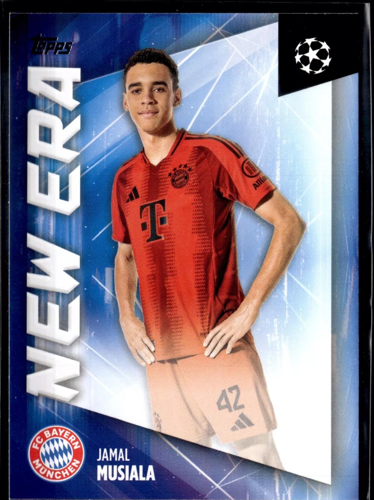 Jamal Musiala #NE-11 Soccer Cards 2024 Topps UEFA New Era