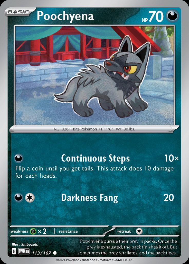 Poochyena #113 Pokemon Twilight Masquerade