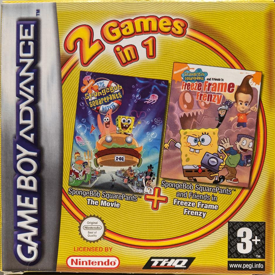 2 Games In 1: Spongebob Movie & Freeze Frame PAL GameBoy Advance