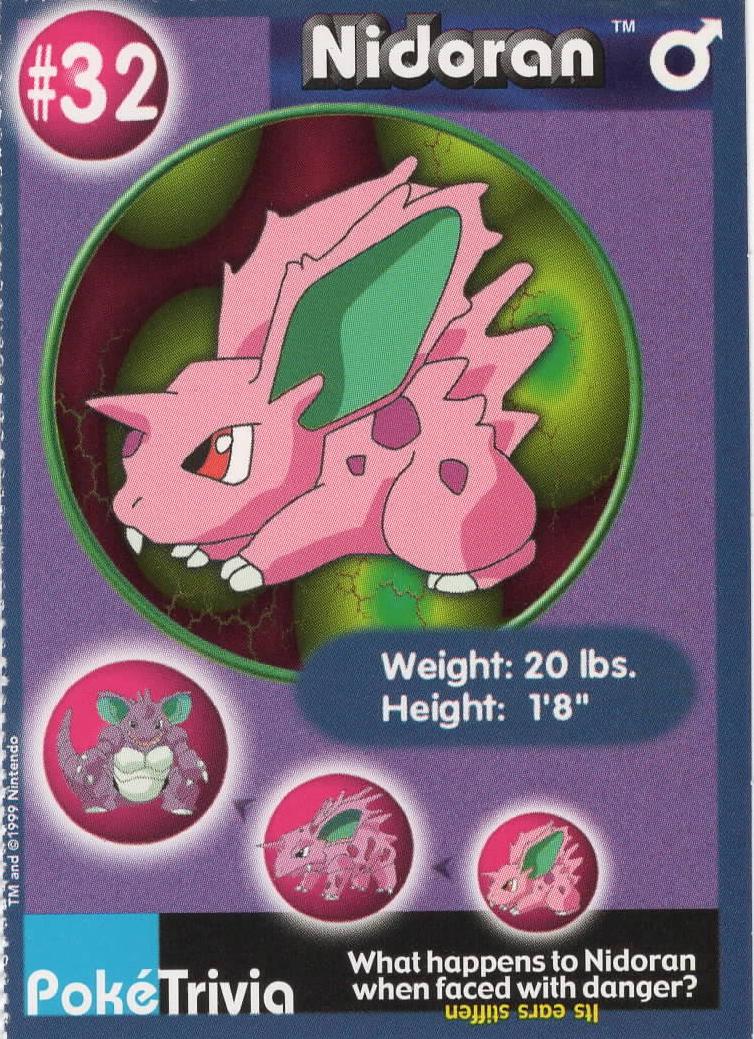 Nidoran #32 Pokemon Burger King