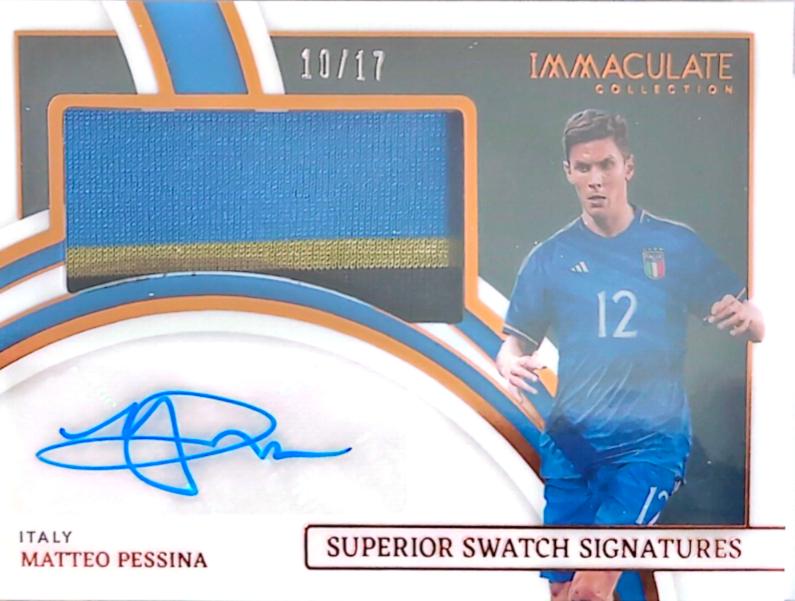 Matteo Pessina #SW-MPE Soccer Cards 2022 Panini Immaculate Collection Superior Swatch Signatures