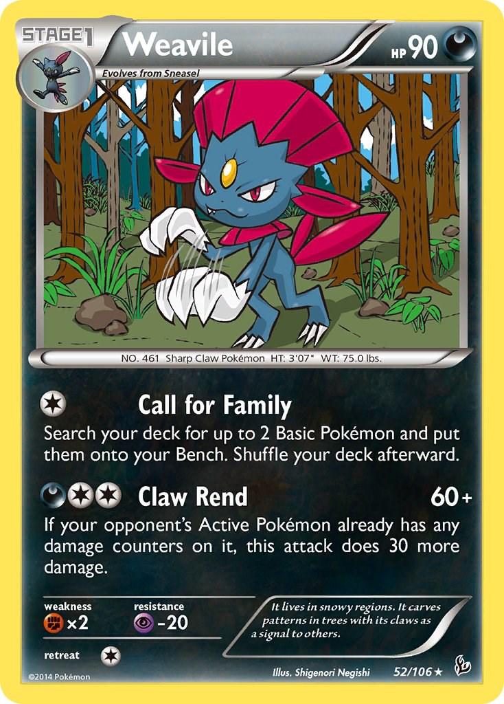 Weavile #52 Pokemon Flashfire
