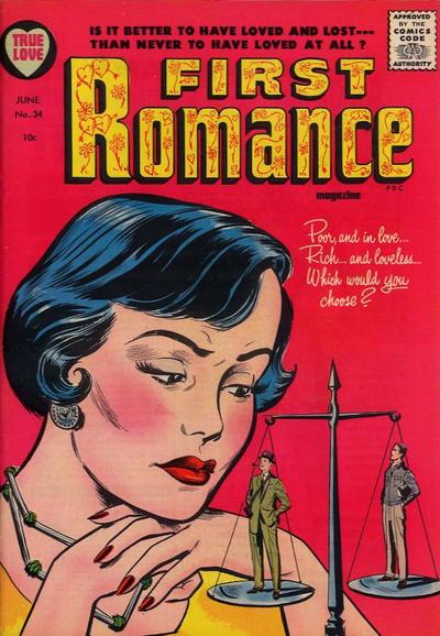 First Romance Magazine #34 (1955) Comic Books First Romance Magazine