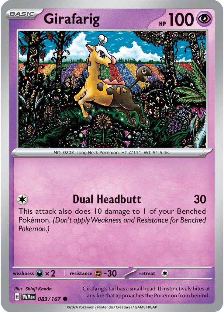 Girafarig #83 Pokemon Twilight Masquerade