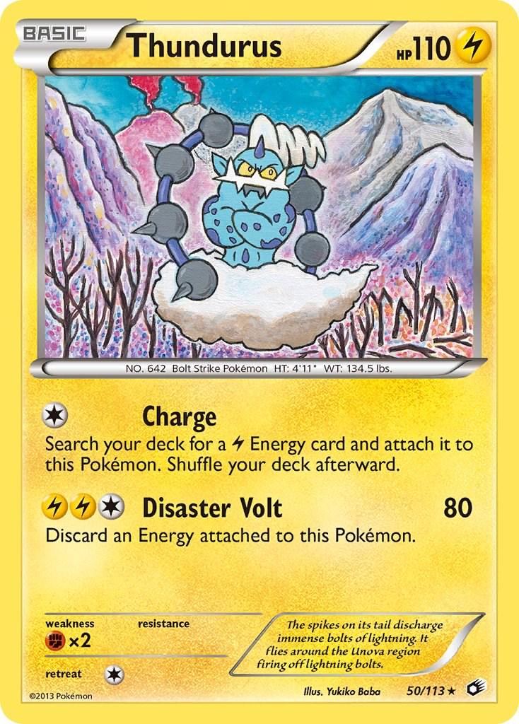 Thundurus #50 Pokemon Legendary Treasures