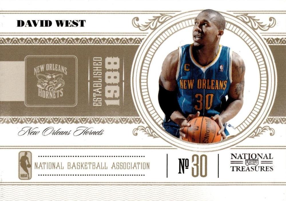 David West #64 2010-11 Playoff National Treasures Basketball