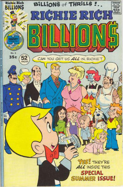 Richie Rich Billions #6 (1975) Comic Books Richie Rich Billions