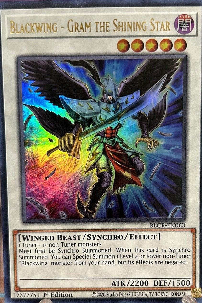 Blackwing - Gram the Shining Star BLCR-EN063 YuGiOh Battles of Legend: Crystal Revenge