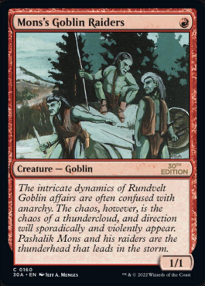 Mons's Goblin Raiders #457 Magic 30th Anniversary