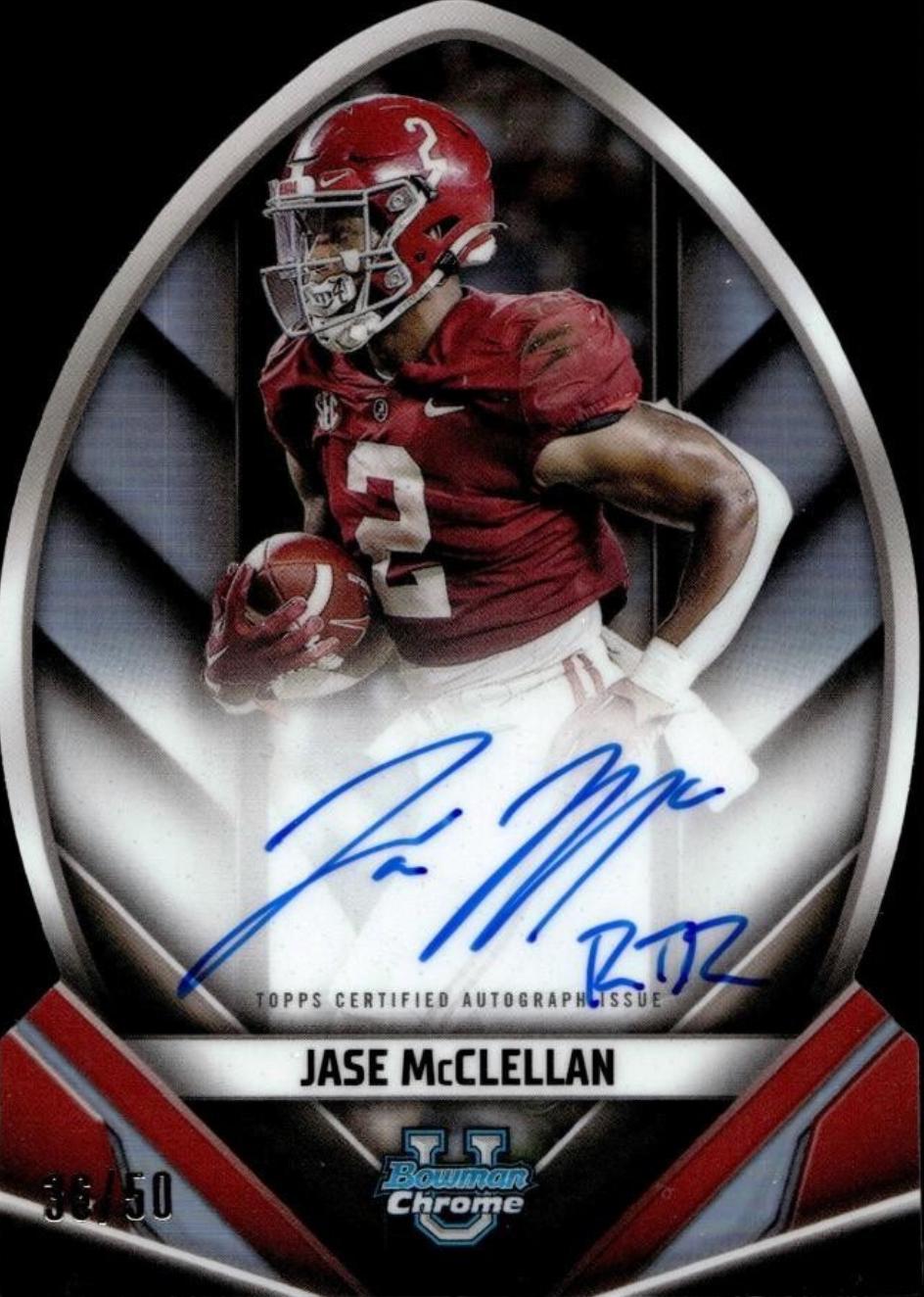 Jase McClellan #FOFA-JM 2023 Bowman Chrome University Future Of Autographs Football