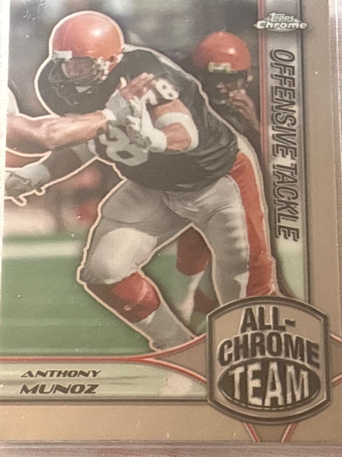Anthony Munoz #ACT-10 Football Cards 2024 Topps Chrome All-Chrome Team