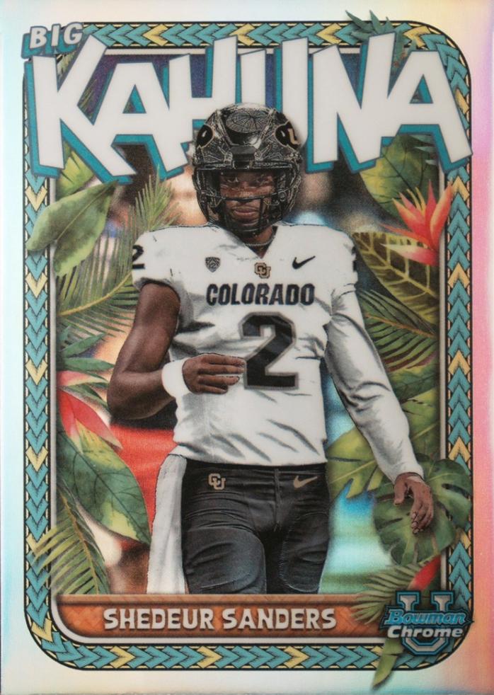 Shedeur Sanders #TBK-4 Prices | 2023 Bowman Chrome University The