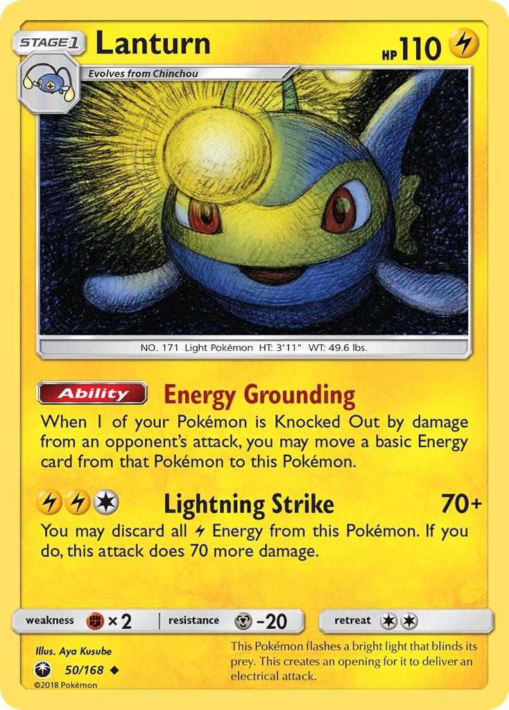 Lanturn #50 Pokemon Celestial Storm