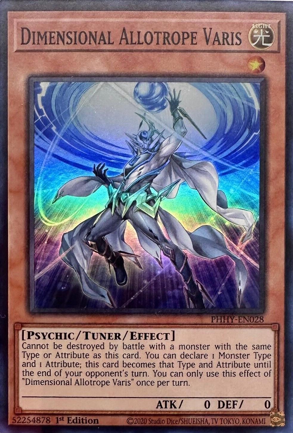 Dimensional Allotrope Varis PHHY-EN028 YuGiOh Photon Hypernova